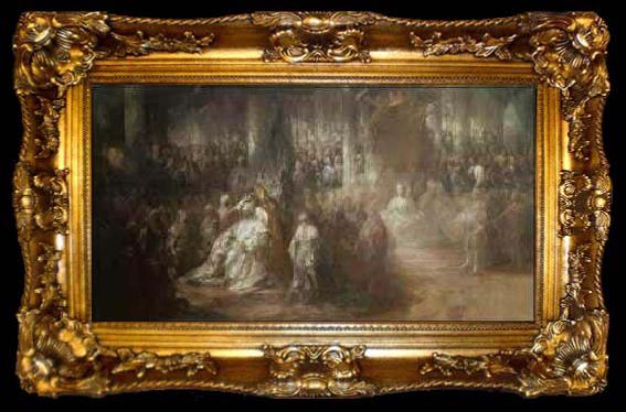 framed  Carl Gustaf Pilo The coronation of Gustaf III, in the collection of the National Museum, ta009-2